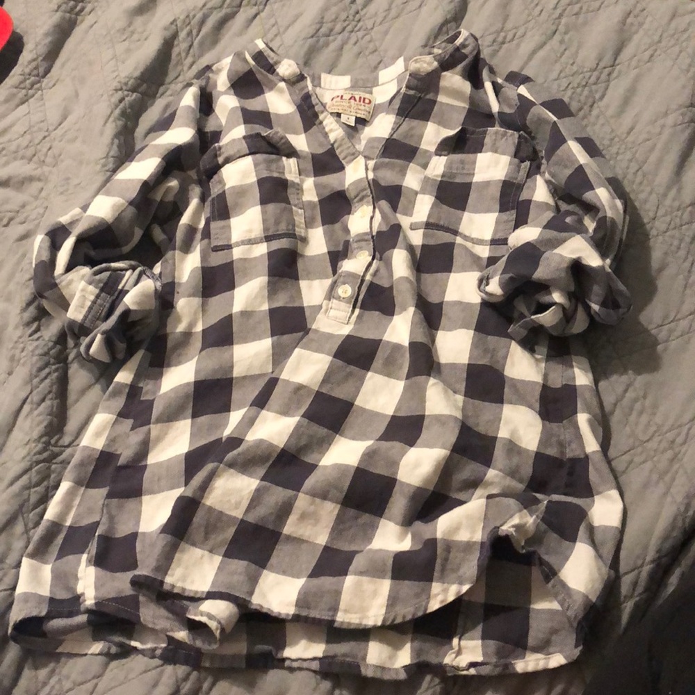 Black & White Plaid Shirt